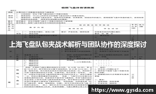 上海飞盘队包夹战术解析与团队协作的深度探讨